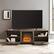 Alt View 16. Walker Edison - Modern Slat Drop Door Fireplace TV Stand for Most TVs up to 85" - Slate Grey.
