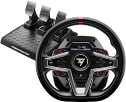 Thrustmaster - T248 Racing Wheel and Magnetic Pedals for PS5, PS4, PC - Black - Front_Zoom