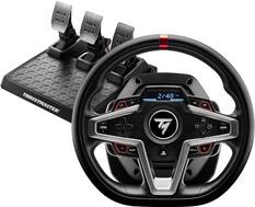 Front. Thrustmaster - T248 Racing Wheel and Magnetic Pedals for PS5, PS4, PC - Black.