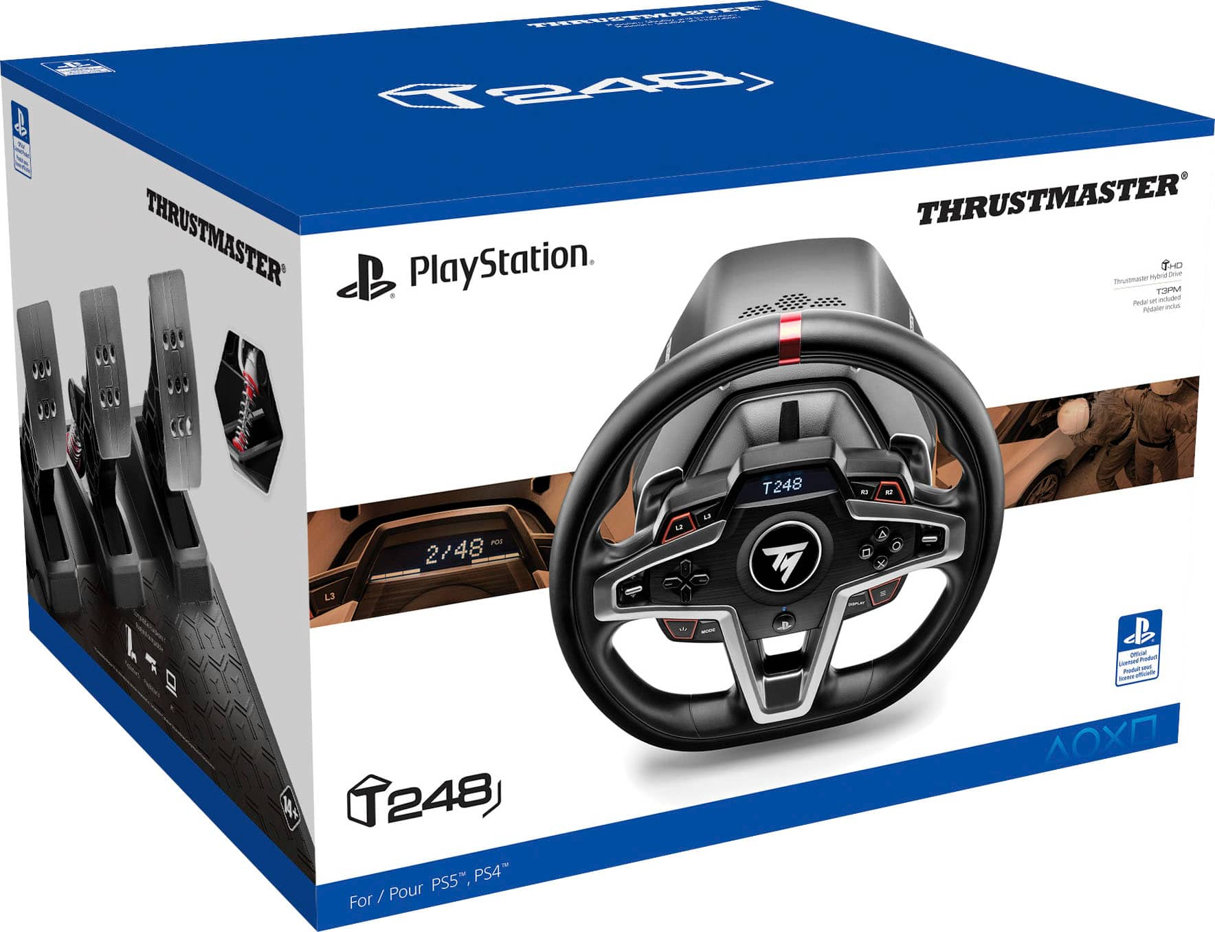 Thrustmaster T248 Racing Wheel and Magnetic Pedals for PS5, PS4 