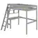 Left. Walker Edison - Loft Bunk Solid Wood Twin-Size Bed - Grey.