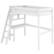 Left. Walker Edison - Loft Bunk Solid Wood Twin-Size Bed - White.