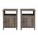 Front. Walker Edison - 2-Piece Farmhouse Grooved-Door Side Table Set - Grey Wash.