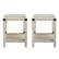 Front. Walker Edison - 18” Farmhouse 2-Piece Metal-X Side Table Set - White Oak.