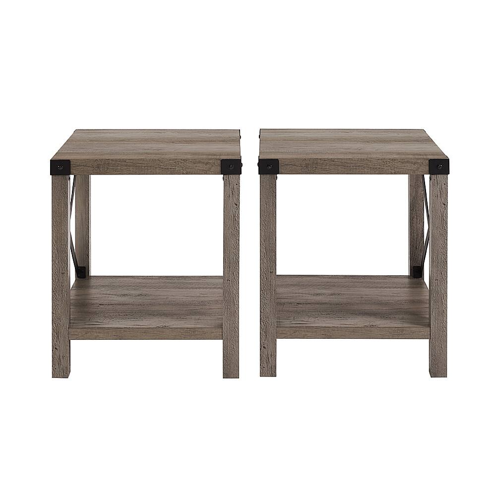 Customer Reviews: Walker Edison Farmhouse Metal-X Side Table set of 2 ...