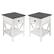 Angle. Walker Edison - 2-Piece 25" Farmhouse V-Leg Side Table Set - Grey/White Wash.