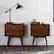 Alt View 12. Walker Edison - Mid Century 2-Drawer Nightstand set of 2 - Walnut.