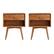 Front. Walker Edison - Mid Century Open Cubby Nightstand set of 2 - Caramel.
