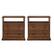 Front. Walker Edison - 2-Piece Classic Open Cubby Side Table Set - Dark Walnut.