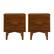 Front. Walker Edison - Mid Century Solid Wood Nightstand set of 2 - Walnut.