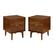 Left. Walker Edison - Mid Century Solid Wood Nightstand set of 2 - Walnut.
