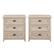 Front. Walker Edison - 2-Piece Farmhouse Framed-Drawer Nightstand Set - White Oak.