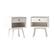 Left. Walker Edison - Mid Century Open Cubby Nightstand set of 2 - White.