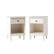 Front. Walker Edison - Classic Wood 1-Drawer Nightstand set of 2 - White.