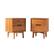 Angle. Walker Edison - Mid Century Solid Wood Nightstand set of 2 - Caramel.
