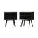 Angle. Walker Edison - Mid Century 2-Drawer Nightstand set of 2 - Black.