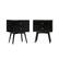 Left. Walker Edison - Mid Century 2-Drawer Nightstand set of 2 - Black.