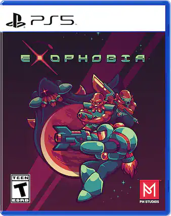 The largest text on the image reads "Ephobia." The image also features a video game cover with a character holding a gun. The game is rated "Teen" by the ESRB. - T (Teen 13+)