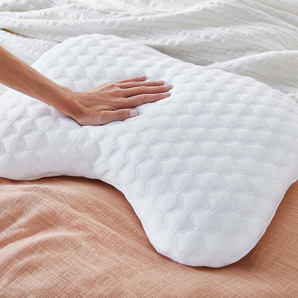 Sleep Philosophy Memory Foam Knee Pillow White Standard 