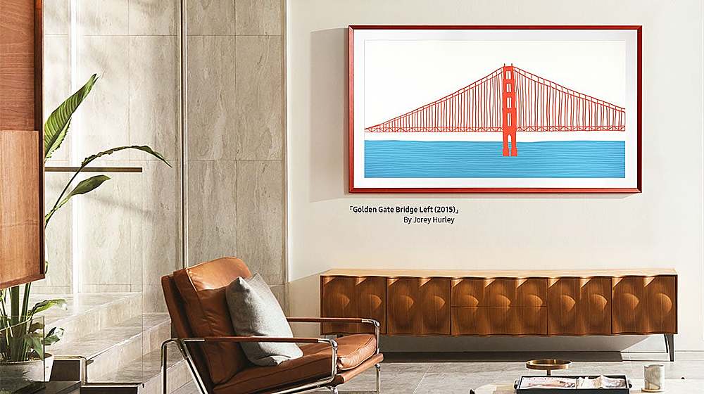 Alt View 15. Samsung - 43” The Frame Customizable Bezel - Modern Beige.