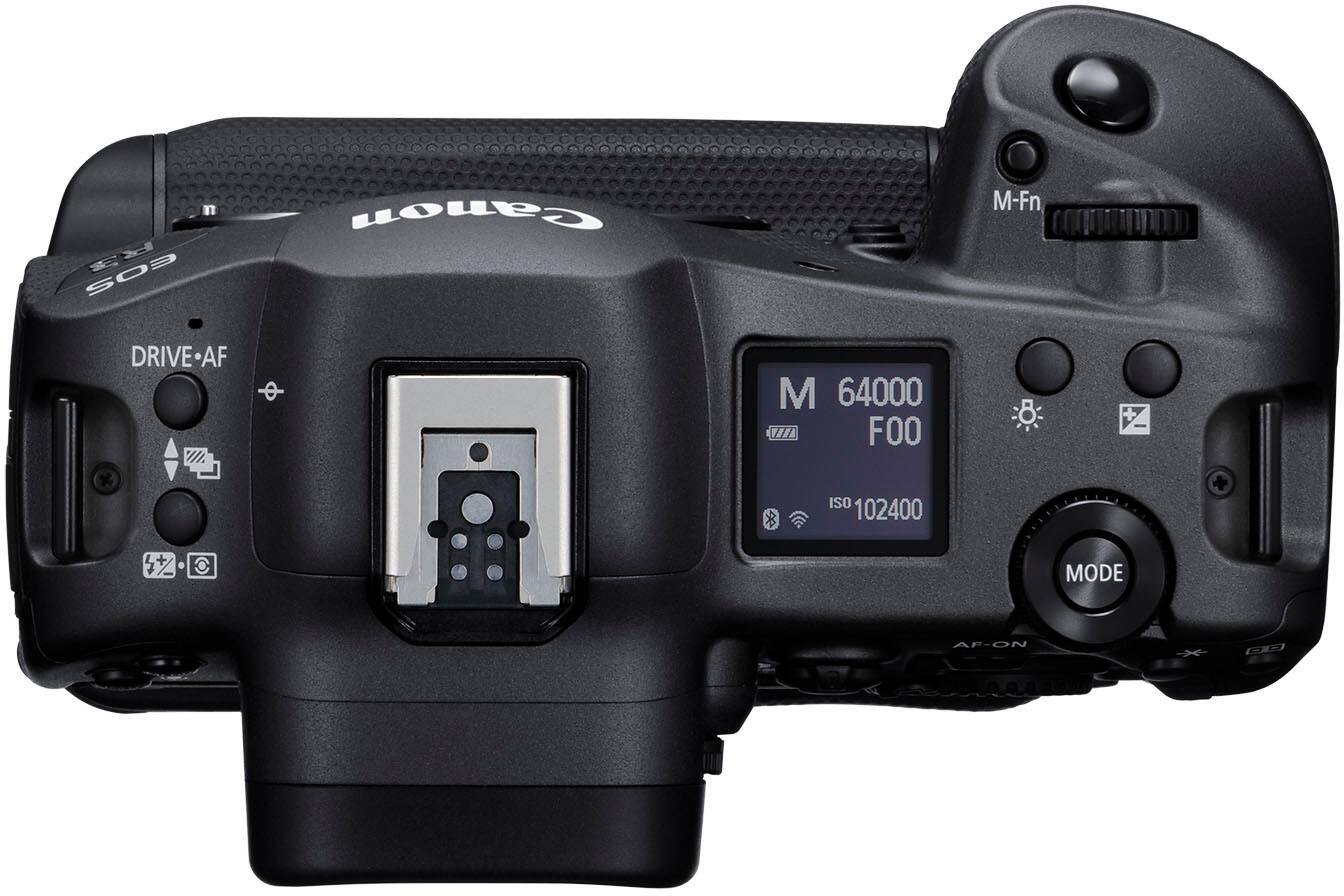Top. Canon - EOS R3 Mirrorless Camera (Body Only) - Black.