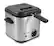 Front. Elite Gourmet - 1.5-qt. Analog Deep Fryer - Stainless Steel.