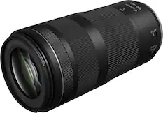Front. Canon - RF100-400mm F5.6-I IS USM Telephoto Zoom Lens for EOS R-Series Cameras - Black.