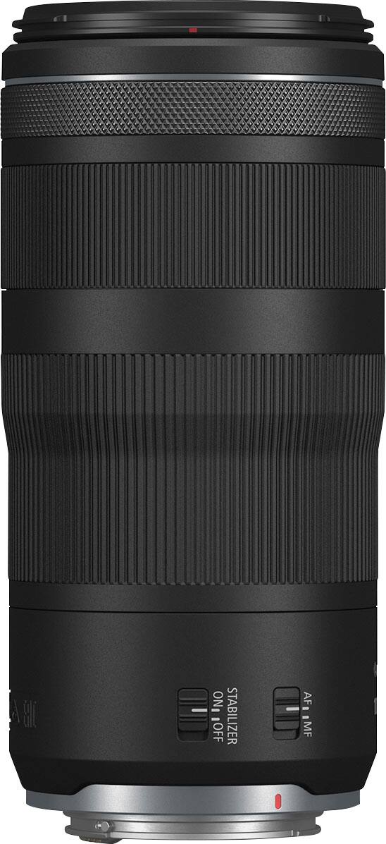 Left. Canon - RF100-400mm F5.6-I IS USM Telephoto Zoom Lens for EOS R-Series Cameras - Black.