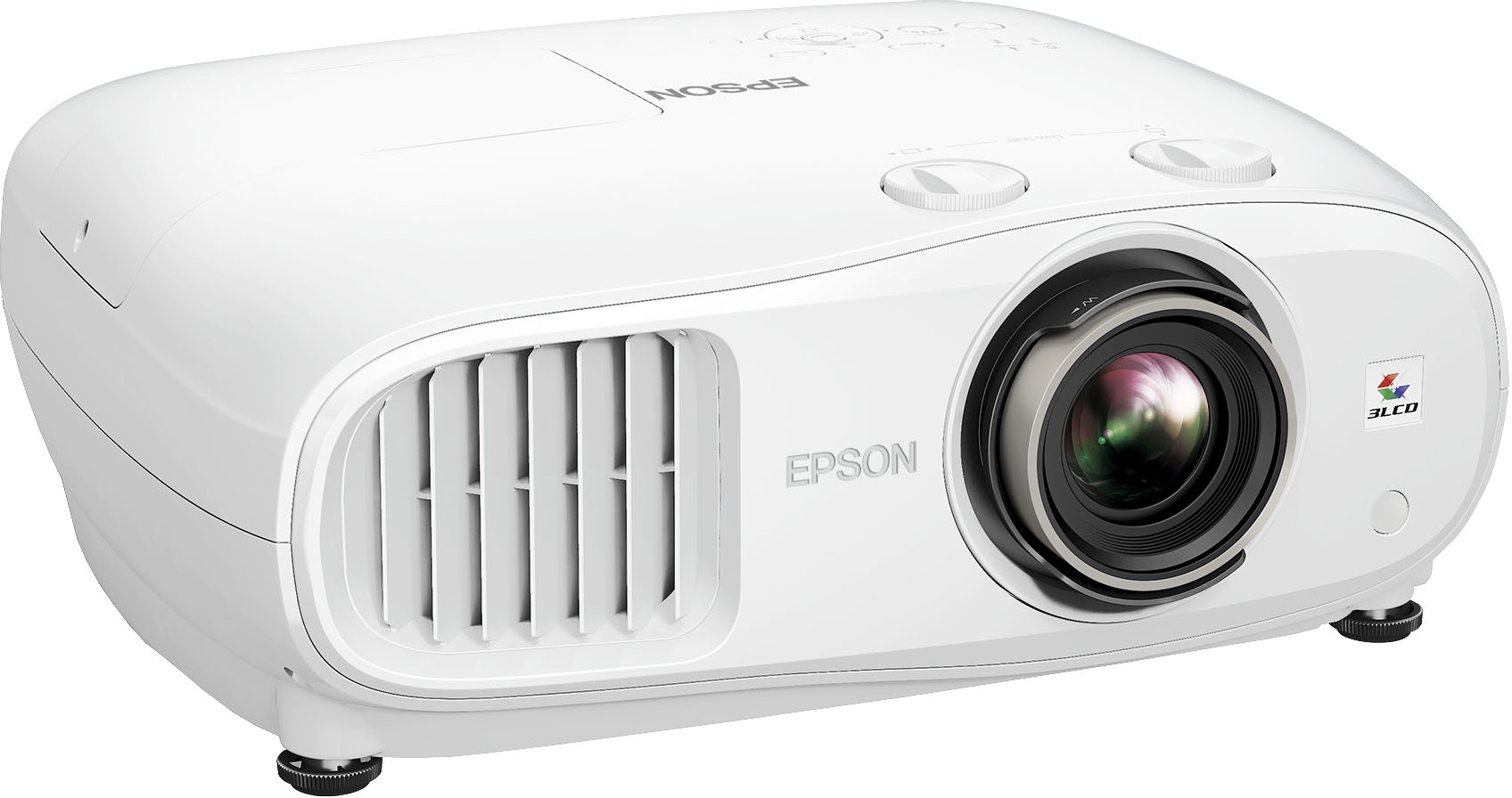Angle View: Epson - Home Cinema 3800 4K 3LCD Projector with High Dynamic Range - Certified Refurbished - White
