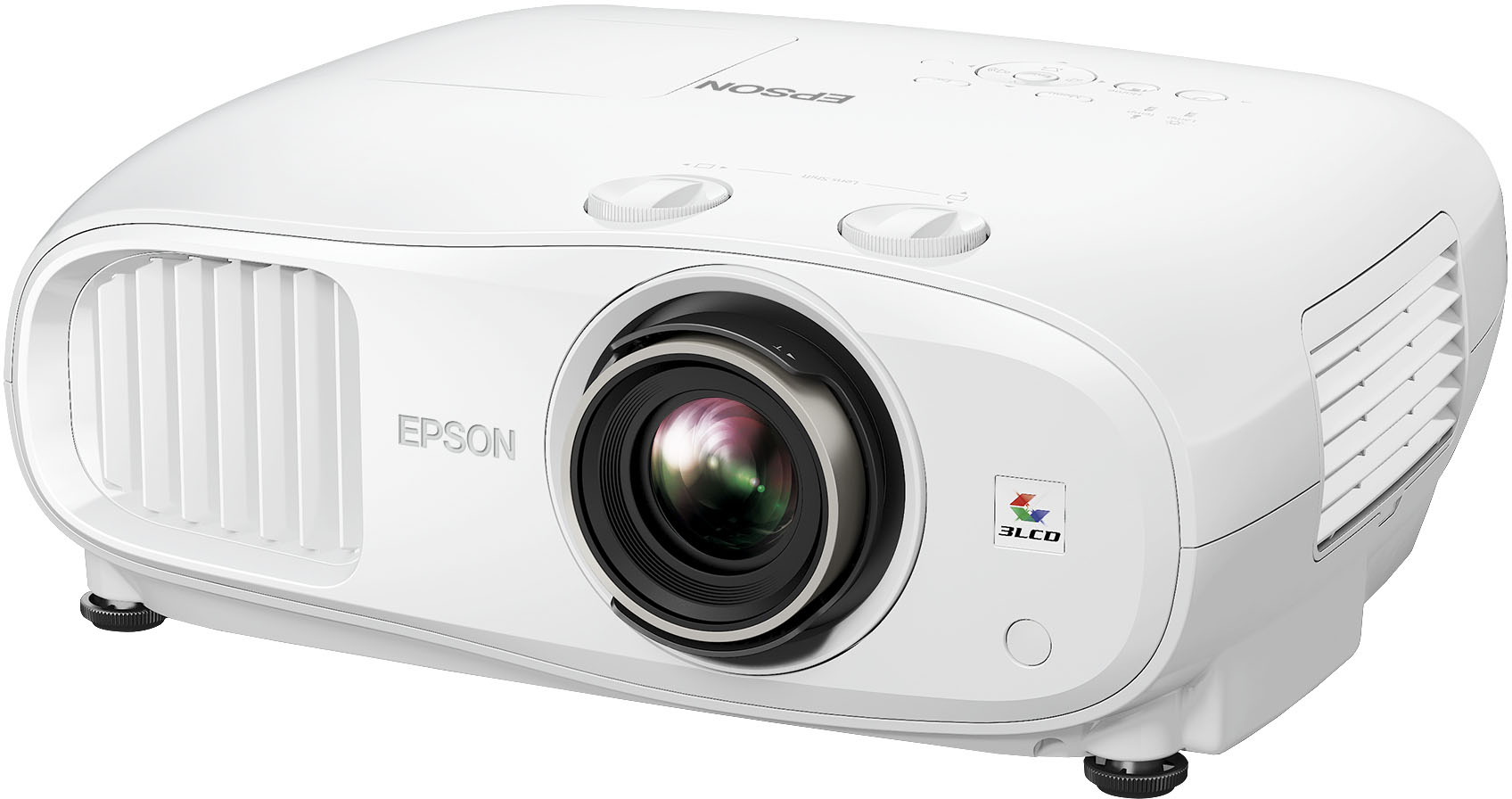 Left View: Epson - Home Cinema 3800 4K 3LCD Projector with High Dynamic Range - Certified Refurbished - White