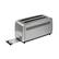 Left. Kalorik - 4-Slice Wide Slot Toaster - Stainless Steel.