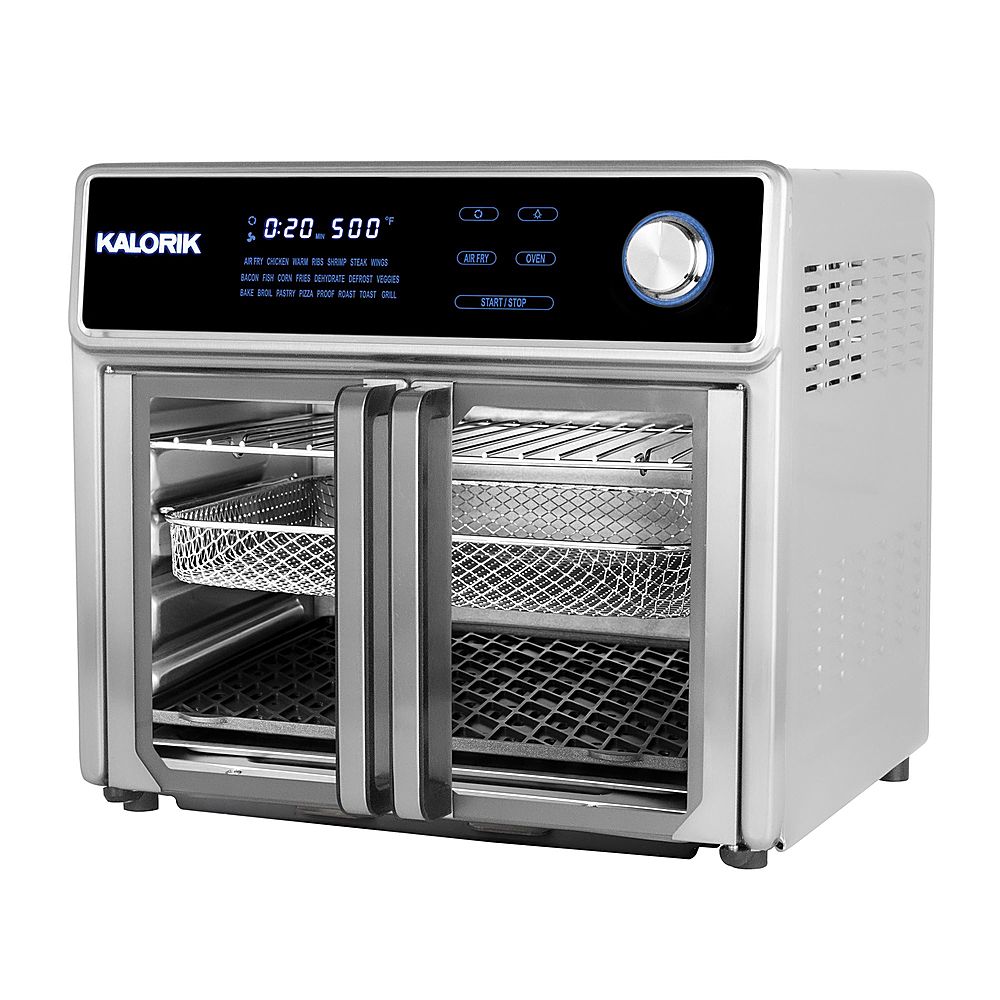 Angle View: Kalorik - MAXX 26 qt Digital Air Fryer Oven and Grill - Stainless Steel