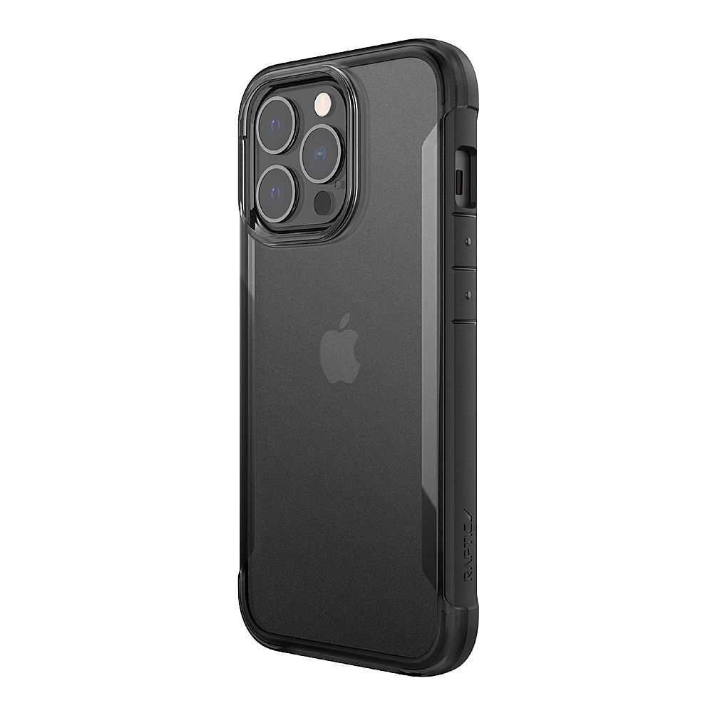 Left View: Raptic - Terrain for iPhone 13 Pro - Black/Clear