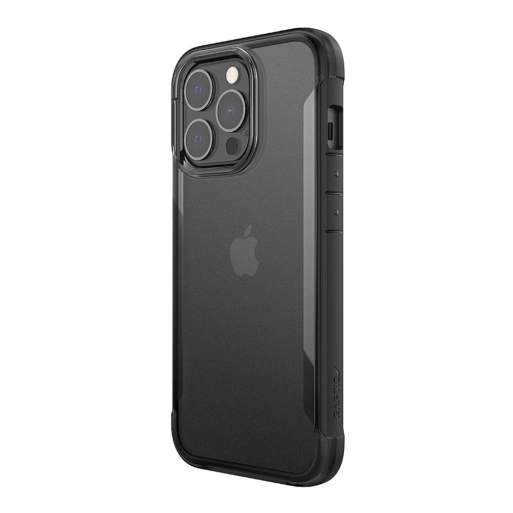 Left View: Raptic - Terrain for iPhone 13 Pro - Black/Clear