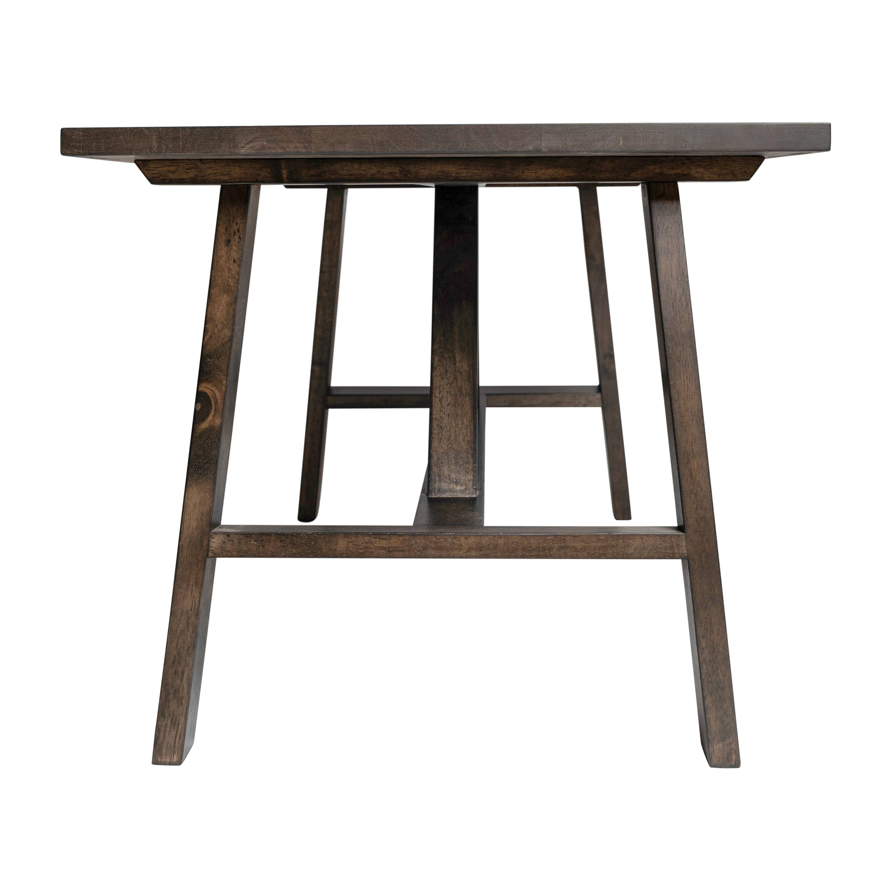 Left. Flash Furniture - Eli Solid Wood Farmhouse Coffee Table, Trestle Style Accent Table in Dark Gray - Gray.