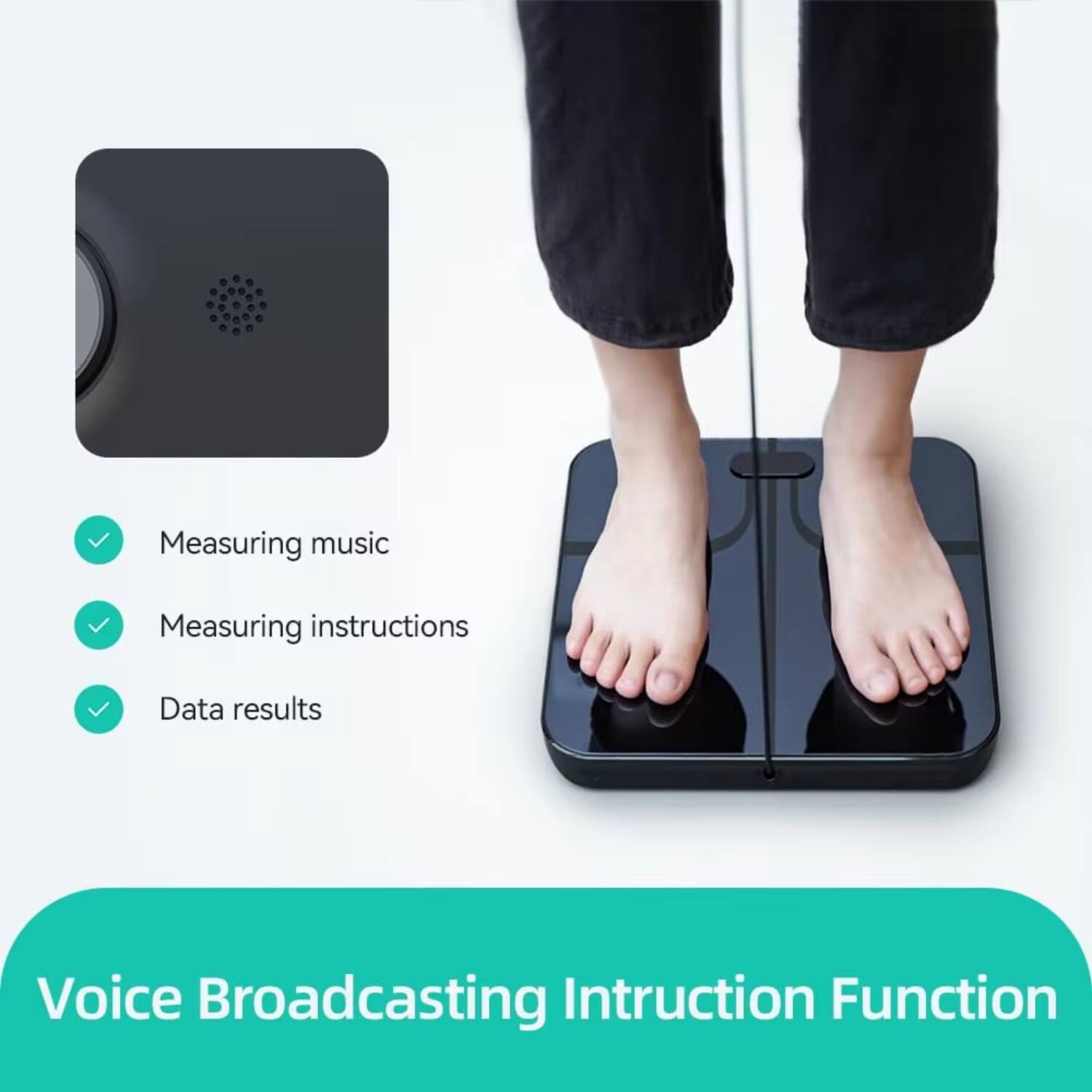 Measuring music  
Measuring instructions  
Data results  

Voice Broadcasting Instruction Function