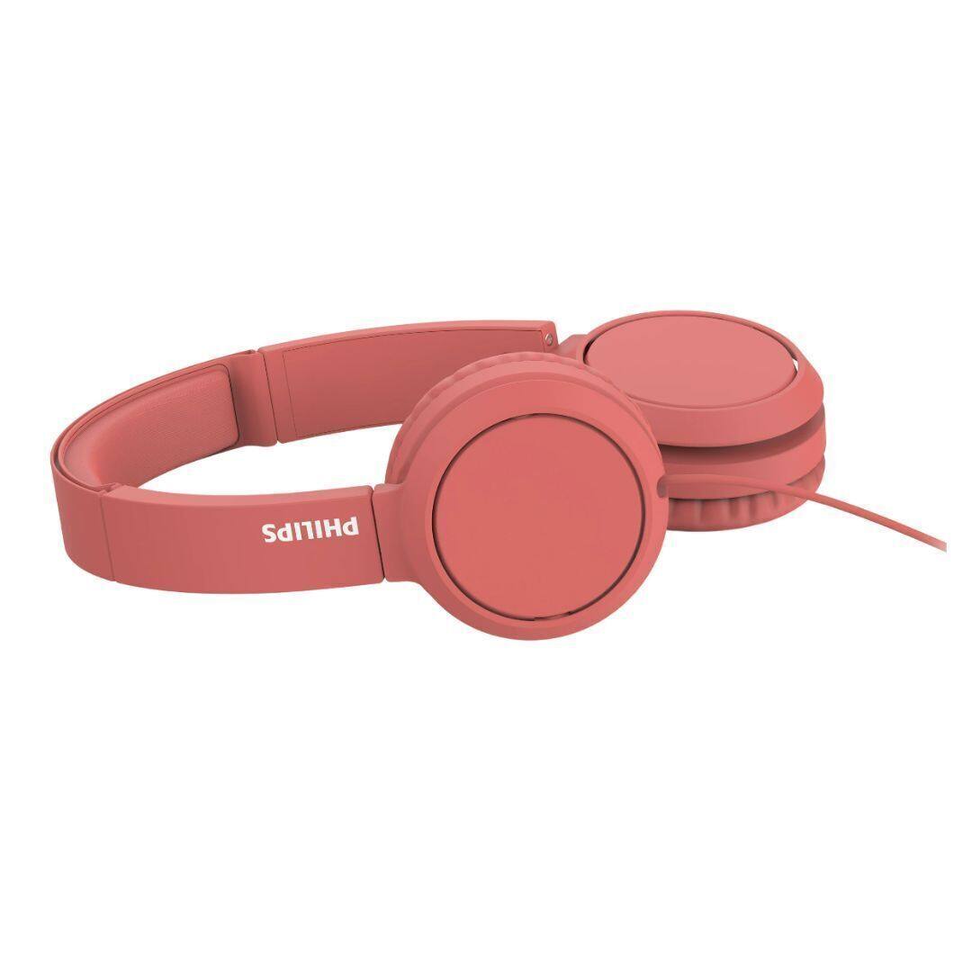 Angle. Philips - Philips H4105 On-Ear Wired Headphones USA 3 PACK - Red White & Blue - Red.