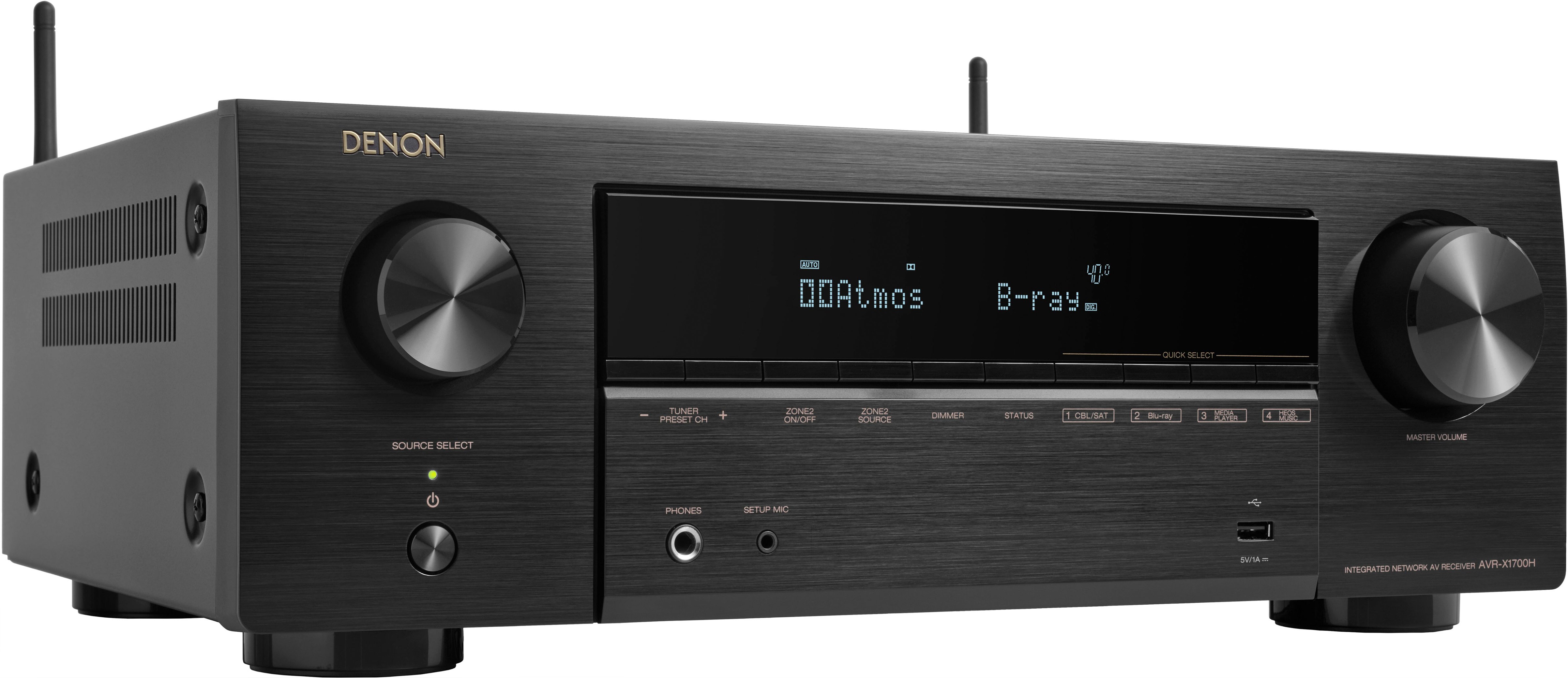 Denon AVR-X1700H (80W X 7) 7.2-Ch. with HEOS and Dolby Atmos 8K