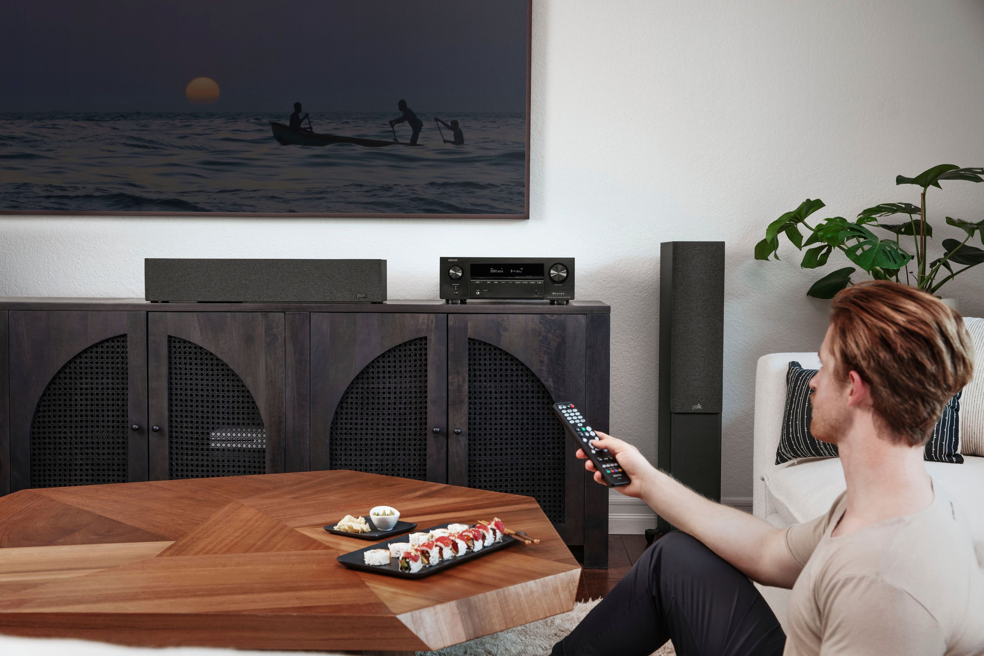 Alt View 13. Denon - AVR-X1700H (80W X 7) 7.2-Ch. with HEOS and Dolby Atmos 8K Ultra HD HDR Compatible AV Home Theater Receiver with Alexa - Black.