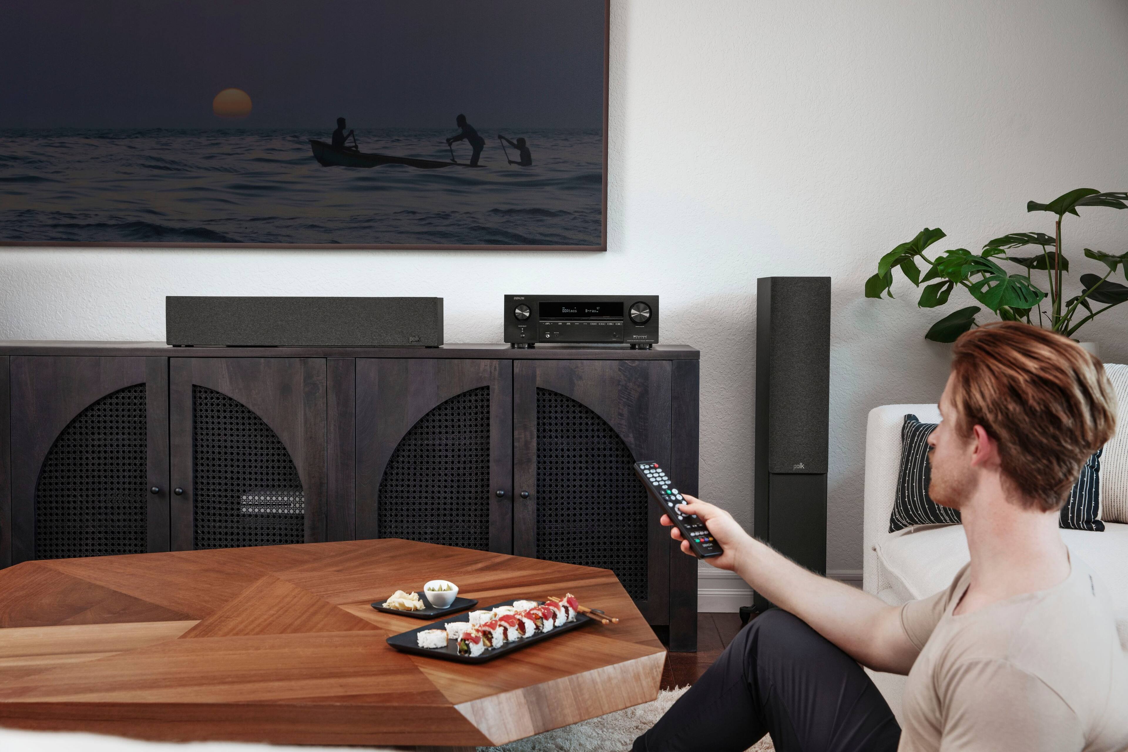 Alt View 13. Denon - AVR-X1700H (80W X 7) 7.2-Ch. with HEOS and Dolby Atmos 8K Ultra HD HDR Compatible AV Home Theater Receiver with Alexa - Black.