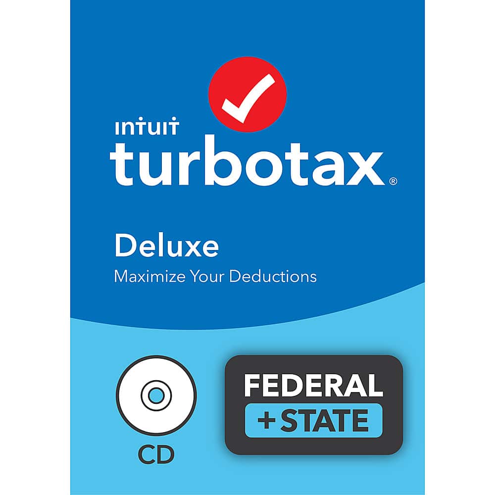 Front. TurboTax - Deluxe 2021 Federal + E-File & State.