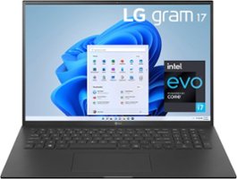 LG - gram 17” WQXGA IPS Laptop Intel Evo Platform 11th Gen Intel Core i7 16GB RAM 1TB NVMe SSD - Black - Front_Zoom