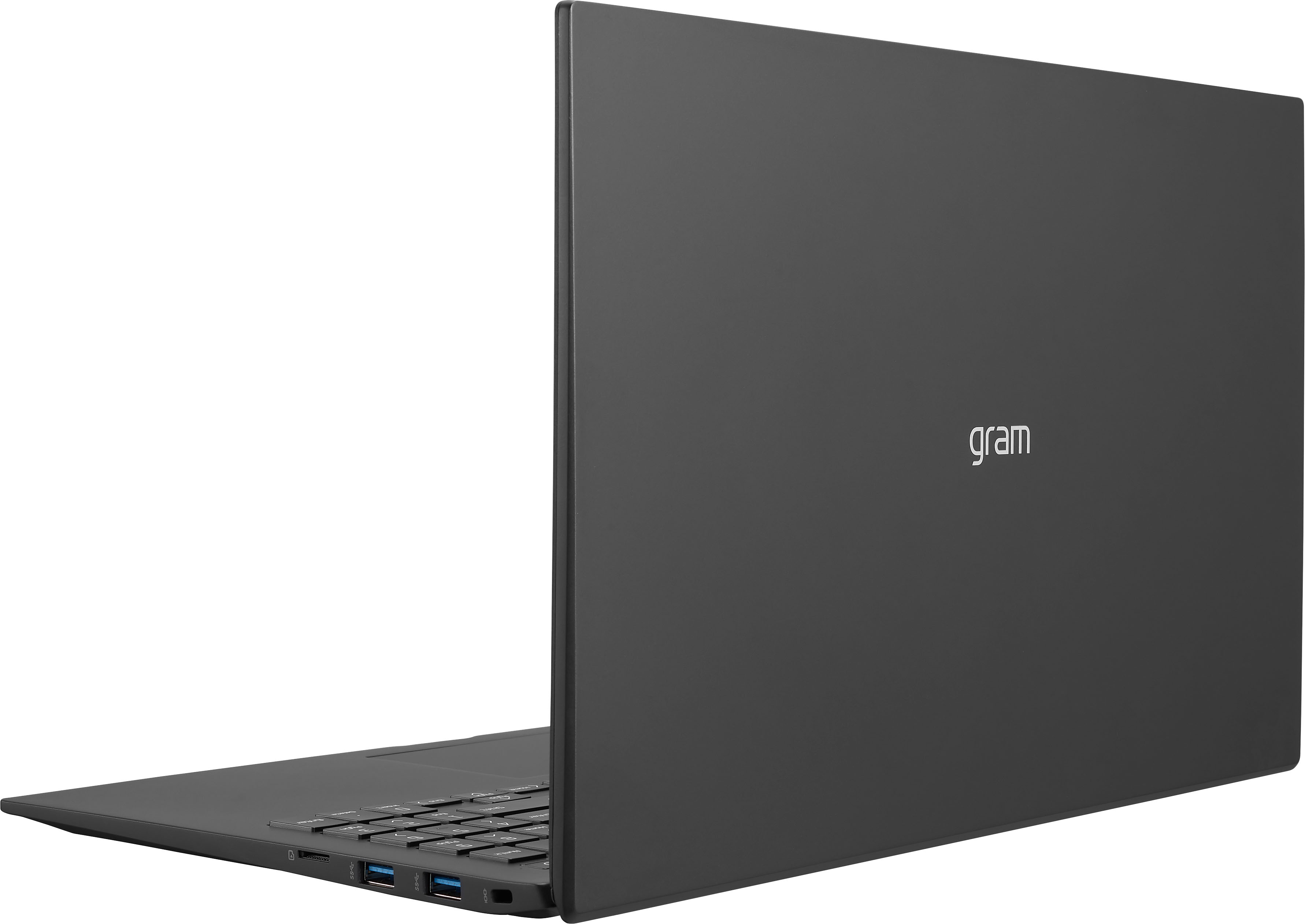 Angle View: LG - gram 15.6” WUXGA IPS Laptop 11th Gen Intel Core i7 32GB RAM 1TB NVMe SSD - Black