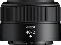 Nikon - NIKKOR Z 40mm f/2 Standard Prime Lens for Z Cameras - Black - Front_Zoom