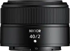 Front. Nikon - NIKKOR Z 40mm f/2 Standard Prime Lens for Nikon Z Cameras - Black.