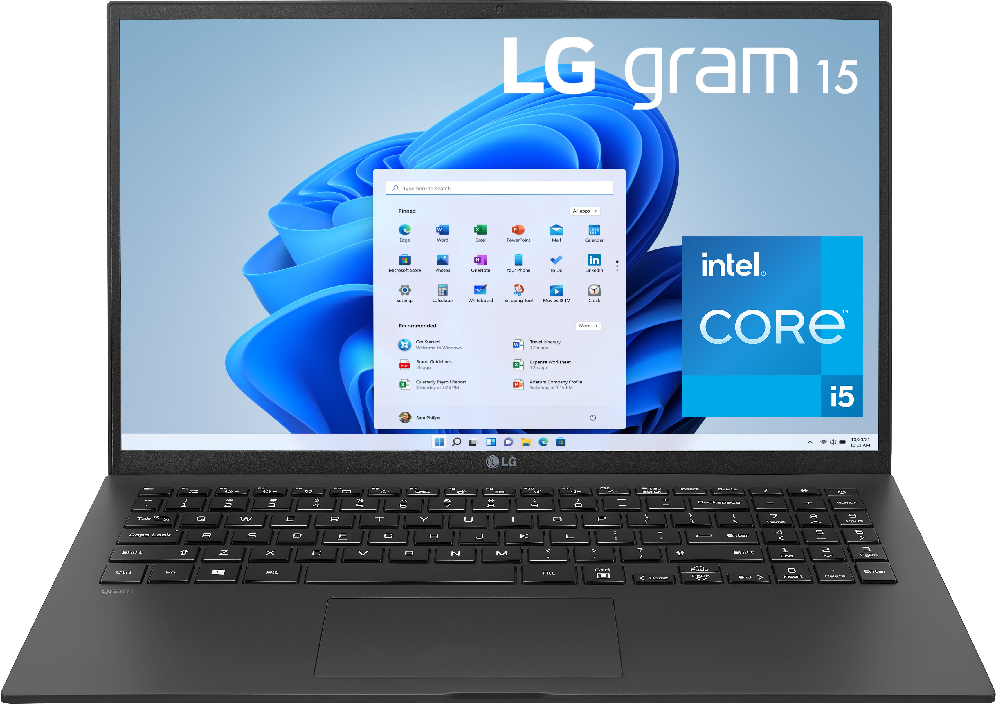 LG gram 15.6” Full IPS Laptop 11th Intel Core i5 16GB RAM 512GB NVMe SSD Black 15Z95P-K.AAB6U1 - Buy