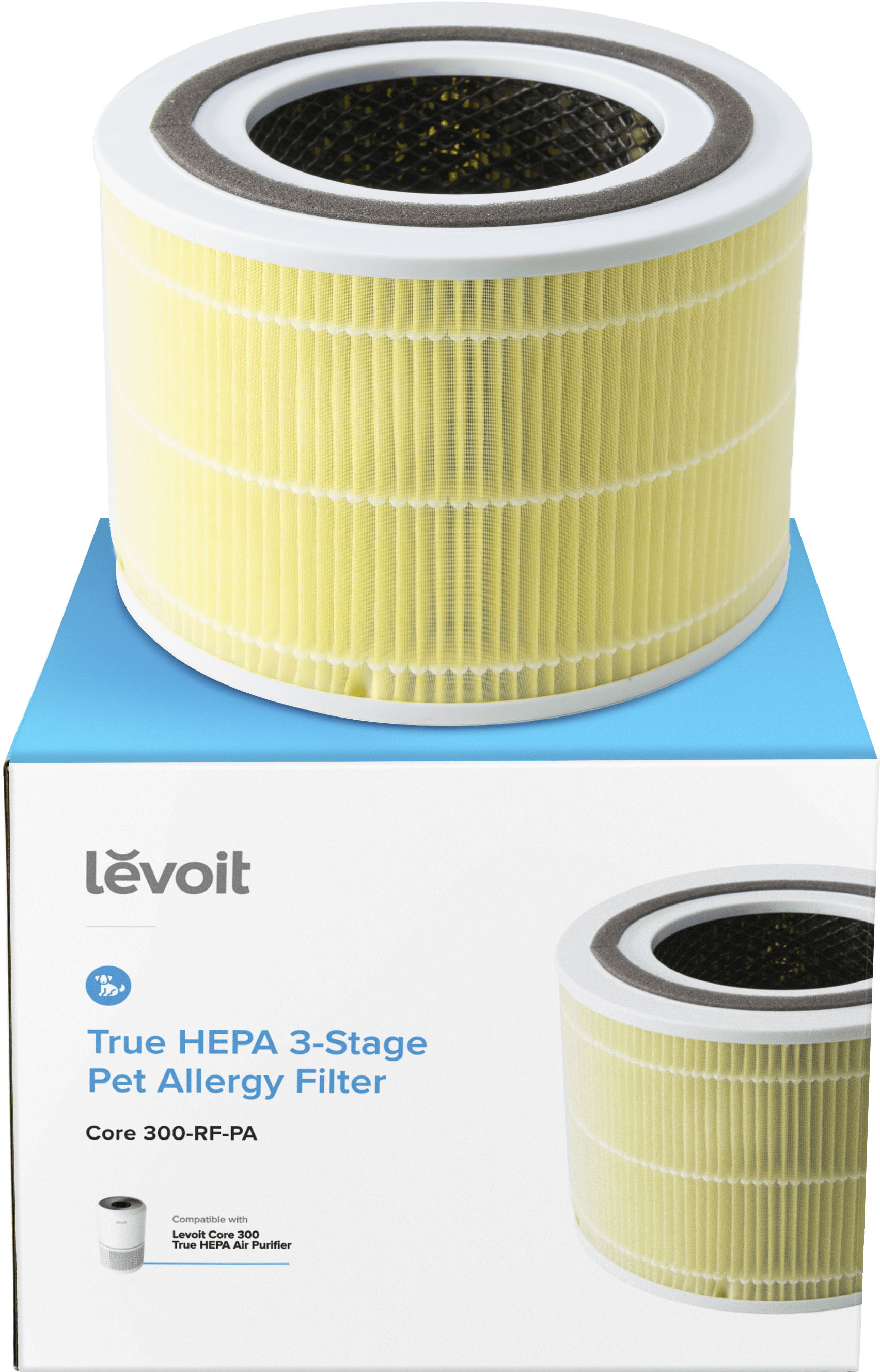Levoit Core 300 Air Purifier Replacement Filter, 3-in-1 True Hepa,  High-efficiency Activated Carbon, Core300 Rf,, White - Temu Australia