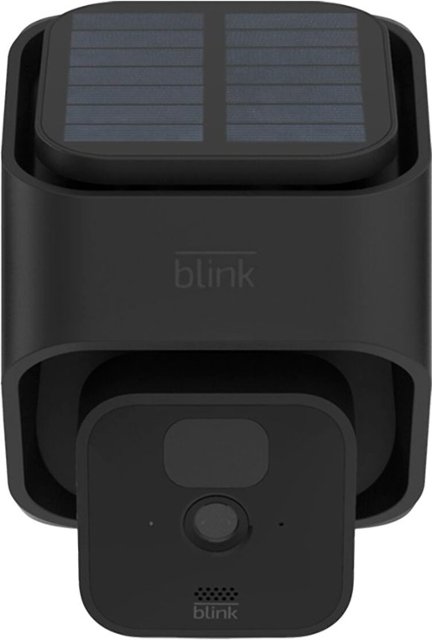 Front Zoom. Blink - Outdoor Add-On Camera + Solar Panel Charging Mount - 1 Camera Kit, wireless, HD smart security camera, solar-powered.