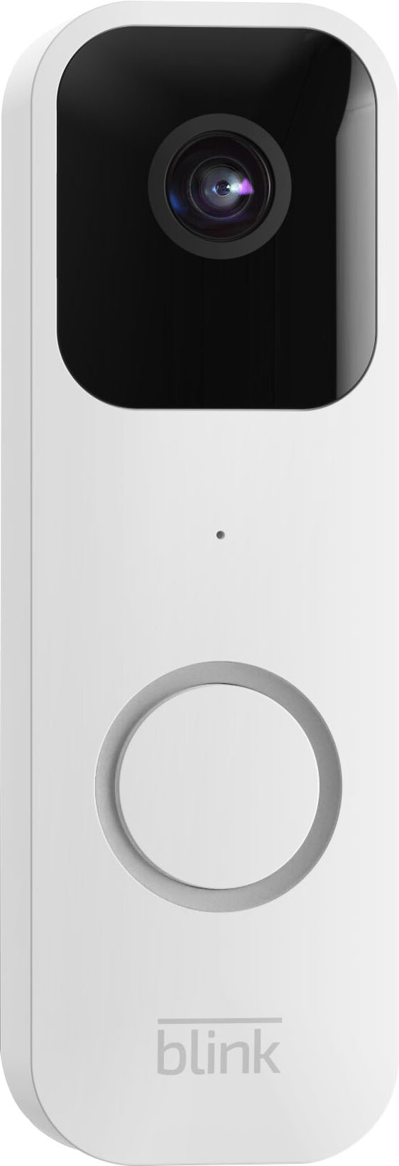 Left View: Blink - Smart Wifi Video Doorbell – Wired/Battery Operated - White