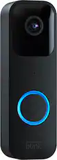 Front. Blink - Smart Wifi Video Doorbell – Wired/Battery Operated - Black.